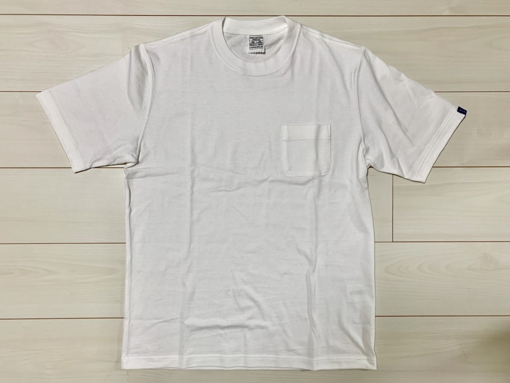 ループウィラー半袖ポケットTシャツ（LW56）の白の画像